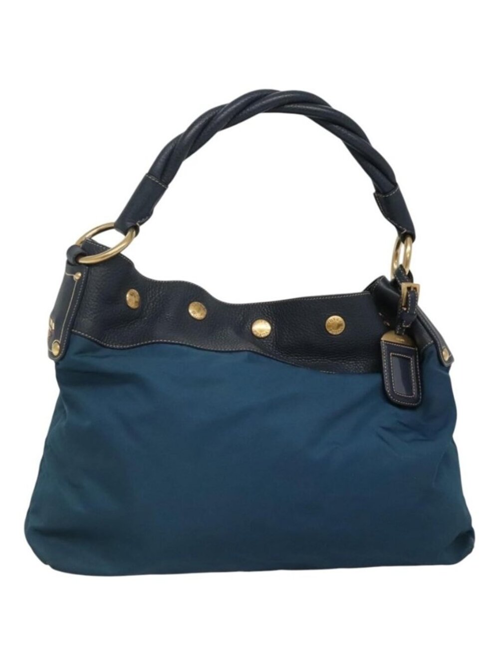 Authentic PRADA Shoulder Bag Nylon Blue